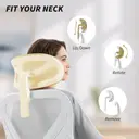 HOMCOM Foldable Desk Chair, Mesh Office Chair with Folding Backrest, 2D Headrest, Flip-up Armrest, Lumbar Support, Swivel Wheels,Space Saving Chair for Home Office, Light Grey image 5