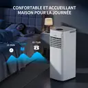 ELECCI Climatiseur Mobile 9000 BTU (2,7 kW), 4-en-1 Refroidissement/Déshumidification/Ventilation, Télécommande, Minuterie 24h, Kit Fenêtre, pour pièces jusqu’à 30 m², R290, Classe A image 7