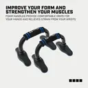 Push Up Bar Bracket Board with Non-Slip Sturdy Structure Portable for Home Fitness Training， Push Up Stands Handle for Floor Workouts image 4