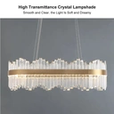 Homary Crystina Modern Oval LED Crystal Kitchen Island Light Brass with Tubes Shaped image 1