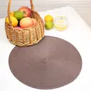 PP Round Placemat
BL Dark Brown，Round Braided Placemats 36.5cm Round Table Mats for Dining Tables, Natural pp Woven Heat Resistant Placemats, Set of 6 image 1