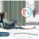 PONY DANCE Store occultant à œillets, lot de 2, W 140 x L 245 cm (W 55 x L 96 pouces), vert sauge image 1