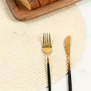 PP Round Placemat
Zhongyuan Pearl Rice，Set of 6 Round Braided Placemats Table Mats for Dining Tables Washable Non-Slip Place Mats 15 inch for Home Decoration image 2