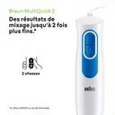 BRAUN MultiQuick 2, Pied Mixeur 600W, MQ20.236M, Blanc image 1