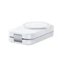 Rexsun 3 in 1 Foldable Magnetic Wireless Charging Station, 15W Fast for MagSafe Charger, Travel Size for iPhone 16/15/14/13/12, Apple Watch, AirPods, Adapter Not Included, T18, White image 1