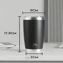 Hared Mug de voyage pour voiture 20 oz - Noir image 5