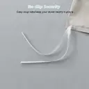 MENDALE Duvet Cover Set - Premium Bedding Set - 200*200 cm Duvet Cover with 65*65 cm Pillow Case - Soft Brushed Microfiber- Light Blue & Light Grey image 8