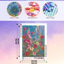JU7CER Kit de broderie diamant 5D Fleurs sauvages - 30 x 40 cm  image 4