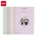 Deli Meow Time Series Lot de 4 carnets à spirale A5, papier ligné 70g/m² - 80 feuilles/160 pages image 1