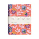 Jubiluu Lot de 3 carnets A5 à couverture souple 50 feuilles avec papier 80 g - Floraison orange image 0