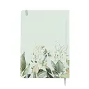 Jubiluu A5 Hardcover Notebook with Lined Pages - 96 Sheets (100g offset paper), Bookmark & Elastic Band -Classic Cream Ruled Journal for Writing, School, Office, and Gifts-Mint Green Floral Whimsy image 1