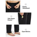 baleaf Mens Tracksuit Bottom Sweatpants with Zipper Pockets Elasticated Waisted Joggers Cotton Pants Black XL image 3