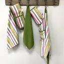 Dexam Single Oven Glove Striped 100% Cotton Green/Pink image 2