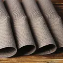 Lot de 6 sets de table ronds tressés en coton et polyester, lavables et résistants à la chaleur, diamètre 38 cm – Gris clair image 6