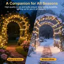 Vivreal 2PCS Solar Copper Wire String Lights – 8M (26 ft) 80 LEDs Warm White， Waterproof Outdoor Fairy Lights for Garden， Patio & Holiday Decoration, New Year Sale , Top gift picks image 5