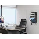 Senhoglb Porte-documents mural A4 en maille métallique à 5 niveaux et crochets - Noir image 3