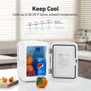 AstroAI Mini Fridge, 4Liter / 6Can AC/DC Portable Thermoelectric Cooler & Warmer for Skincare, Beverage, Food, Home, Office and Car, ETL Listed – White image 2