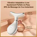 SUNLUXY DS8866 Appareil de tonification du visage et masseur pour le cou et le corps avec vibration haute fréquence, thérapie par lumière LED tricolore, microcourant EMS avec 3 modes, chaleur constante intelligente de 42 °C et conception ergonomique incurvée image 6