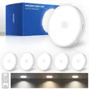 Homelist LN6 New Upgraded Super Bright Under Cabinet Lights, 6 Pack 1500mAh Rechargeable Motion Sensor Lights Indoor with Remote, Stick on Battery Night Light for Kitchen Wall Stair Cupboard Wardrobe image 0