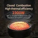 BRS TS19 Reactor Portable Camping Stove, High Power 1900W image 3