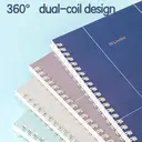 Deli Forest Sound Series Lot de 4 carnets à spirale A5, papier ligné 70g/m² - 80 feuilles/160 pages image 3