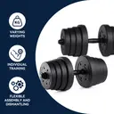 30KG Adjustable Dumbbells Barbell Set, Home Gym Free Weights for Full Body Training image 6