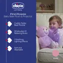 Chicco First Dreams Teddy Bear with Night Light 0+ Months Pink image 2