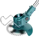 DeHan 21V Cordless Brushless Grass Trimmer/strimmer with 2×2000mAh Batteries | 18000RPM | 650W Power | 3-in-1 Blades | 90° Adjustable Head | Telescopic Handle with Safety Lock image 4