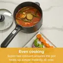 Drew&Cole Cleverpot Cooking Pot - Black, 1.2L, 600W, Compact, Portable, Serves Up to 3 People, With Glass Lid & Steam Basket image 6