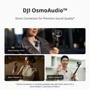 DJI Mic 2 (1 TX + 1 RX) Wireless Microphone with Intelligent Noise Cancelling, 32-bit Float Recording, Optimised Sound & 250m Range for iPhone, Android, Camera, Vlogs image 6