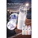 Authorized EASTMAN TRITAN Material 2L Water Bottle with Straw and Handle, BPA-Free Leakproof Large Capacity Sports Bottle with Sling for Gym, Work and Outdoor Use White image 5