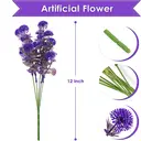 Yuejia 4Pcs 13.77in/35cmArtificial Billy Ball Flower Man Fake Plants Living Room Decoration Ornaments Desktop Fake Flowers(purple) image 8