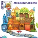 XINQIYUAN Qiyuan Jouet Éducatif Set de Blocs de Construction Dinosaure Magnétiques 7.5cm 79pièces [Mélange aléatoire – Couleurs issues uniquement de la photo principale] image 1
