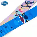 1pc Disney Stitch Scrump Lanyard & ID Card Holder Officially Licensed Stitch Themed Movies Anime Peripheral Vibrant Character Print Adjustable Lanyard Clear ID Case Gift image 2