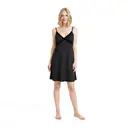 IZURIA narrow lace v-neck black polka dot suspender dress  XL image 1