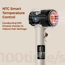 Zhibai retro high-speed hair dryer for home use, with 250 million positive and negative ions for hair care, low noise, 1400W high power, 110000 rpm motor, high wind speed drying, gift box for women's birthdays image 4