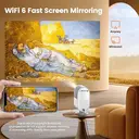 iWimius K11 Vidéoprojecteur portable Full HD 1080 p, compatible 4K, 30000 lumens, Dolby Audio, autofocus IA, Wi-Fi 6, Bluetooth, anti-poussière - Blanc image 4