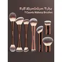 MAANGE Lot de 7 pinceaux à maquillage en aluminium de qualité professionnelle avec pochette de rangement image 5