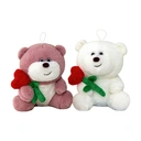 Peluche d'ourson avec fleurs, modèle aléatoire - 22 cm image 0