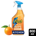 Flash Wipe Done Kitchen Spray, Mandarin, 800ml image 1
