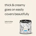 Crown Matt Emulsion Cream White 2.5L image 3