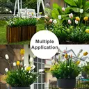 Yuejia 19Pcs 13in/33cmOutdoor Artificial Bushes, Artificial Tulips Flowers Greenery Shrubs Faux Greenery for Outdoor Garden Patio Front Porch Yard Decor image 4