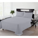 NightComfort Pillowcase Pair Non Iron Polycotton Cool Grey image 4