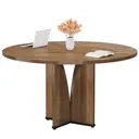 TRIBESIGNS Table ronde rustique pour 4 personnes marron - 100 cm image 3