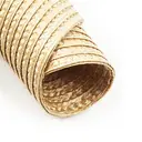 Lot de 6 sets de table ovales en vinyle tressé 45 x 30 cm - Crème image 5