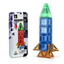 Tokky 32-Piece Magnetic Tiles Portable Tin Box Set Introductory Educational Building Toy Strong Magnetic Adsorption Stable ABS Safe Material Portable CLM02 image 3