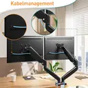 Monitor Mount 2 Monitors for 13-32 Inch Screens with VESA 75/100, Gas Lift 2 Monitor Mounts Tilts 180° Pivoting 180° Rotatable 360° Height Adjustable Monitor Arm 9 kg per Arm image 1