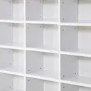 HOMCOM Rangements pour CD et DVD, étagère rangement, capacité max. 1116 CD/528 DVD, 36 compartiments et étagères réglables, pour bureau, salon, chambre, 102 x 23,5 x 195 cm, blanc image 7