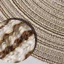 Lot de 6 sets de table ronds en polyester et coton tissé effet pailleté, diamètre de 38 cm - Brun clair image 7