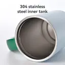 JORDAN&JUDY Subor Double-Wall Steel Tumbler with Straw, Large Capacity Car Water Tumbler, High-Quality Ice Cup Green (920ml) image 2